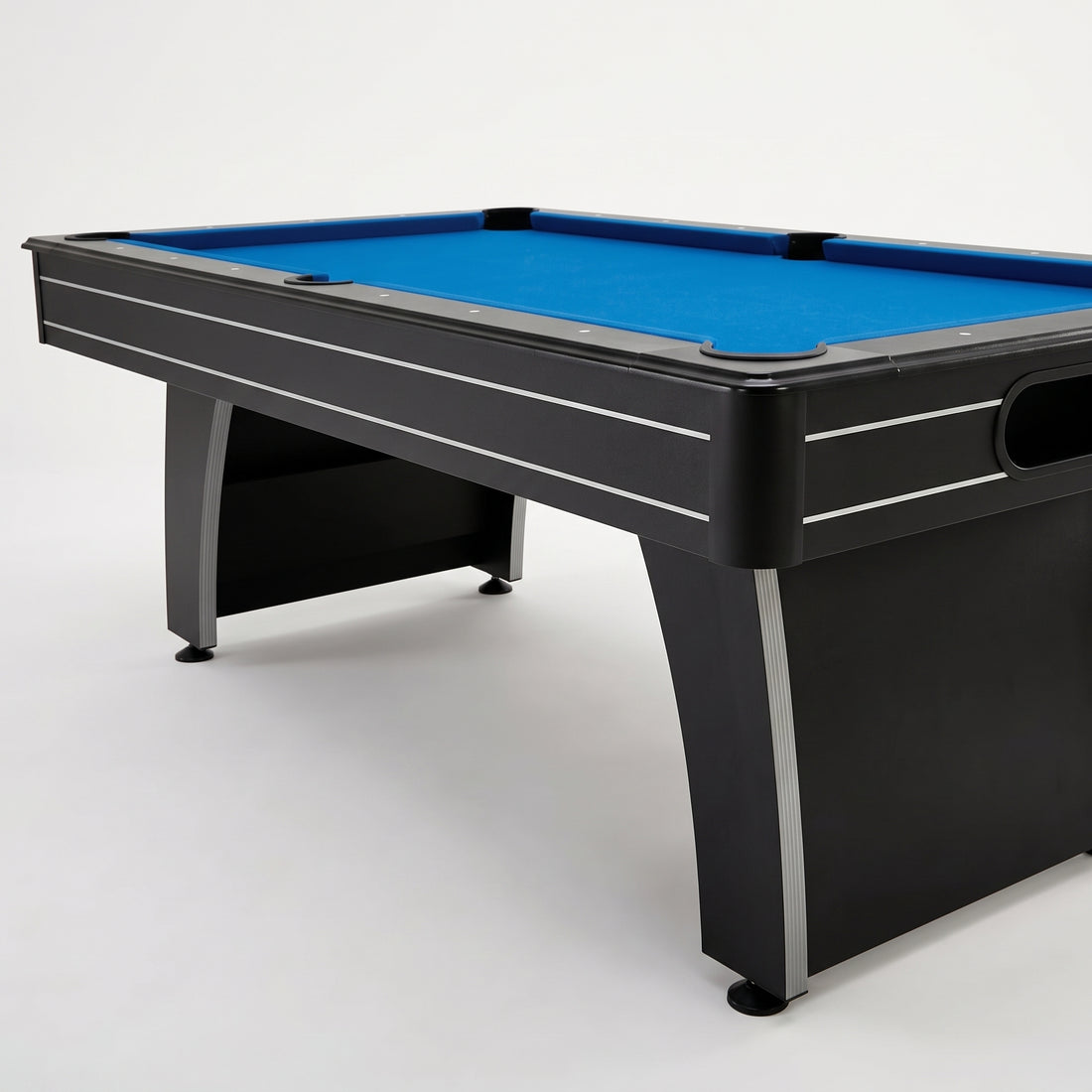 7 Ft Blue Top Pool Table with 2 Cues and Billiard Balls